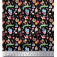 thumbnail image 1 of Soimoi Georgette Viscose Fabric Balloon & Cute Animals Kids Decor Fabric Printed Yard 42 Inch Wide, 1 of 3