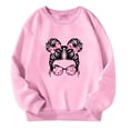 thumbnail image 3 of YOUSNH Chandails pour Enfants Filles Automne et Hiver Imprimé Lettre Col Rond Manches Longues Chandail Filles Chandails à Capuchon Rose 7-8 Ans, 3 of 6