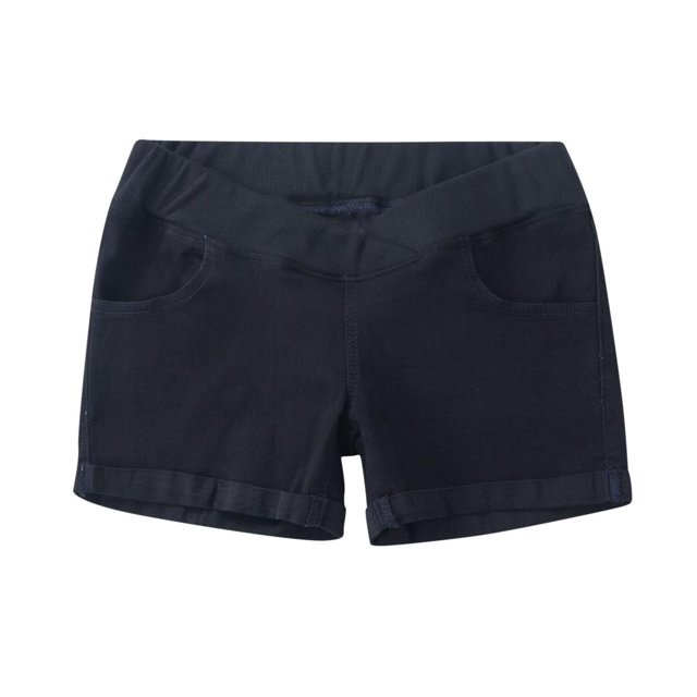 Birdeem Mother Woman Fashion Solid Color Elastic Waist Pockets Shorts Jeans