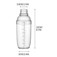 thumbnail image 3 of Shaker Bottle Cocktail Shaker Set with 1pc Plastic Cocktail Shaker 700ml / 24oz & 1pcs Measuring Jigger Set for Drink Mixing Bar Party Home Use Bartending Wine Shaker Shaker Bottle, 3 of 3