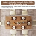 thumbnail image 2 of Fnova 63" Rectangular Modern Dining Table, Wooden Modern Kitchen Table for 6 People for Dining Room, Warm Brown (Chairs Not Included), 2 of 14
