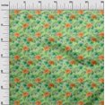 thumbnail image 3 of oneOone Popeline de Coton Tissu Vert Clair Matériel de Robe Tropicale Tissu Imprimé Tissu au Mètre 56 Pouces de Large, 3 of 5