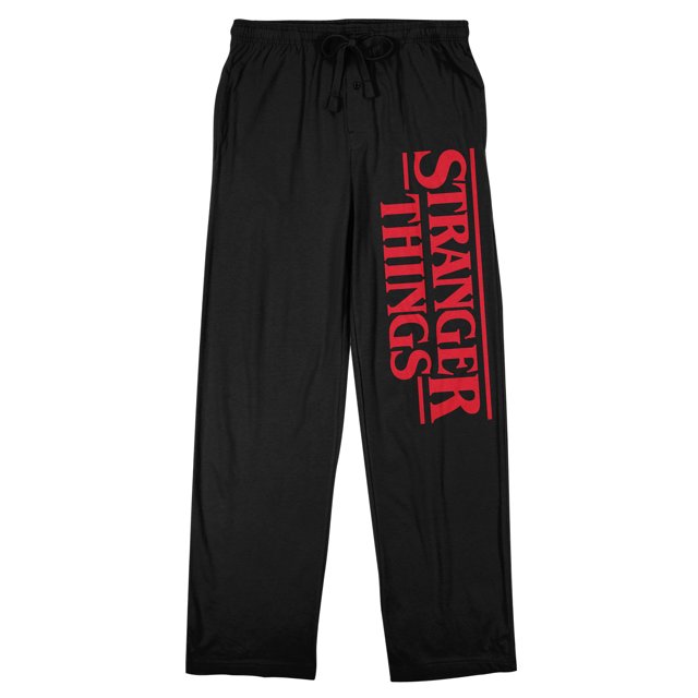 Stranger Things Logo Pantalon de Pyjama de Sommeil Noir pour Adulte - Grand