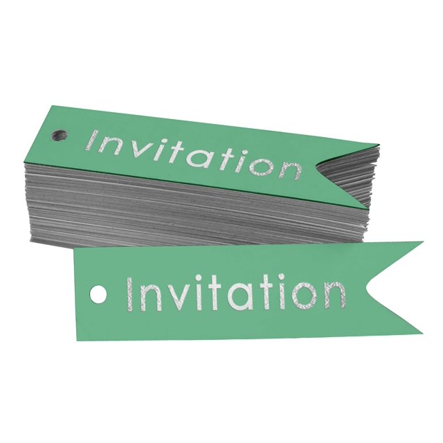 Inkdotpot Étiquette de Bouteille d'Invitation en Feuille d'Argent Véritable Lot de 50