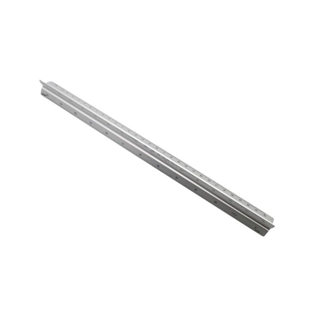 fashionhome Architects Scales Ruler Professional 30cm Straight Plotting Engineer Rulers Small Scale Silver 2