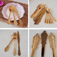 thumbnail image 3 of Transemion Plastic Forks Spoons Knifes Silverware Decor Party Golden 18.5cm 1Set, 3 of 6