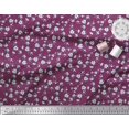 thumbnail image 3 of Soimoi Modal Satin Fabric Leaves & Magnolia Floral Print Sewing Fabric Yard 42 Inch Wide, 3 of 5