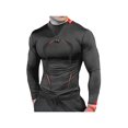 thumbnail image 1 of Hauts de Compression pour Hommes Chemise de Sport Col Rond Manches Longues Élastique Séchage Rapide Hauts Entraînement Physique Course Décontractée Cyclisme Vêtements de Sport, 1 of 9