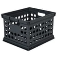 thumbnail image 2 of Sterilite Bac de Rangement Empilable en Plastique, Noir, Lot de 24, 2 of 9