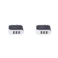 thumbnail image 1 of crativent Wall Charger 3 Port Universal Lightweight Compact USB Power Adapter Phone Charging Cell Cameras MP3 Gift Mobile Black 2Set, 1 of 6