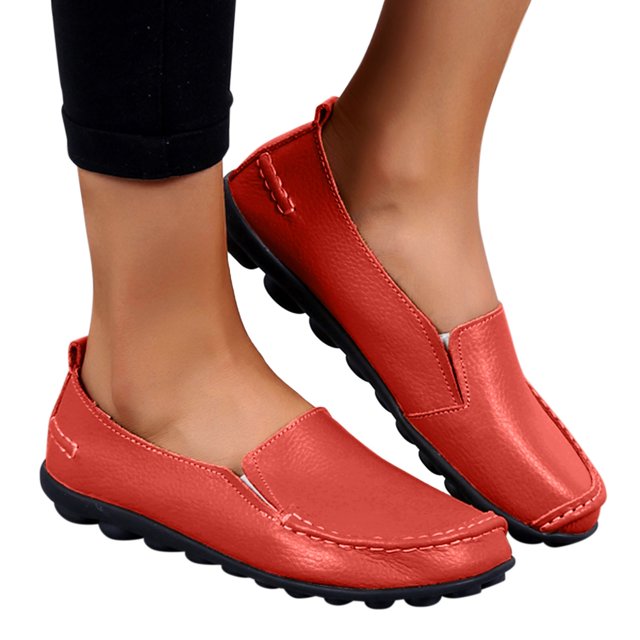 Bmisegm Mode Femmes Chaussures Respirantes à Lacets Ballerines Décontractées Chaussures Décontractées pour Femmes Rouge 41