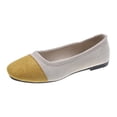 thumbnail image 1 of Casual Shoes For Women, Color-Block Canvas Slip-On Flats with Round Toe and Soft Sole for Spring and Summer, Large Sizes Available, 1 of 8