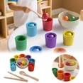 thumbnail image 1 of Education Toy Color Sorting and Counting Wooden Stacking Game for Toddlers and Preschoolers, 1 of 7