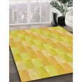 thumbnail image 3 of Ahgly Company Tapis d'Intérieur Lavable en Machine Carré Transitionnel Jaune Banane, 7 Pieds Carré, 3 of 7
