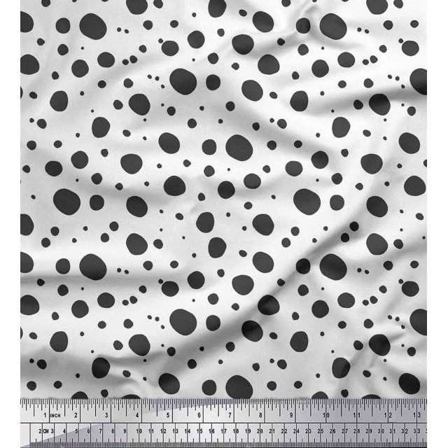 Soimoi Gray Cotton Voile Fabric Dots Dots Fabric Prints By Yard 56 Inch Wide
