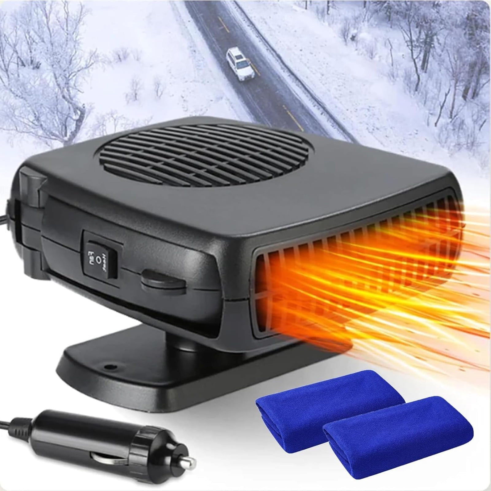 Heater Car Heater Fast Heating And For Car Windscreen Demister Heater Space Heater with Fan for Garage Oil Filled Baseboard Heater Battery Operated Space Heater Space Heaters for Indoor Use with