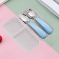 thumbnail image 3 of Stainless Steel Kids Travel Utensil Set, Portable Spoon Fork Training Cutlery with Case, 3 of 9