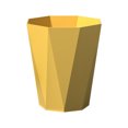 thumbnail image 2 of Dvkptbk Household Trash Can, Plastic, Bathroom Trash Can, Kitchen Trash Can, Garbage Can for Bathroom, Bedroom, Office, Kitchen, Room, Compact Space (Yellow), 2 of 8