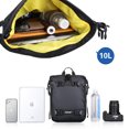 thumbnail image 4 of Motorcycle Bag Tail Bag Waterproof Large Capacity Backpack Pannier Bag Versatile Bag with straps (Black, 10L), 4 of 7