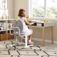 thumbnail image 2 of Costway Kids Desk Chair with Double Back Support Adjustable Height Upholstered Computer Chair Grey, 2 of 10