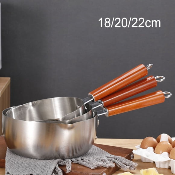 Stainless Steel Milk Pan Milk Bar Tea Pan Sauce pan Milk Pot 18 20 22cm