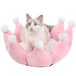 Crown Pet Bed Soft Anki-skid Kitten Cushion Bed Puppy Sleep Bed Dog Cushion Mat