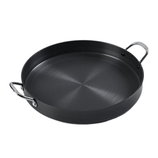 Poêle-gril Coréenne Revêtement Antiadhésif Plaque de Cuisson BBQ pour Cuisson Intérieure Extérieure