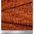 thumbnail image 3 of Soimoi Red Rayon Fabric Just Love Forever Text Print Fabric by Yard 56 Inch Wide, 3 of 3