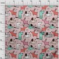 thumbnail image 3 of oneOone Cotton Silk Light Pink Fabric Dog Cartoon Craft Projects Decor Fabric Printed By The Yard 42 Inch Wide-SL, 3 of 5