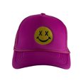 thumbnail image 2 of Gravity Threads Smile Face Embroidery Adjustable Trucker Hat - Cross Eye - Hot Pink, 2 of 2