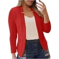thumbnail image 1 of cfhntfmh Cardigan Grande Taille pour Femmes Mode à devant Ouvert Manches Longues Tuniques Chemises Automne Formel Travail Bureau Cardigans, 1 of 5
