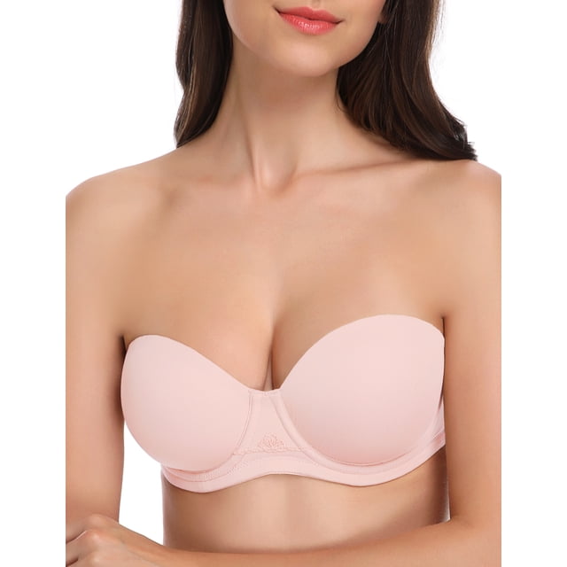 Soutien-gorge Sans Bretelles pour Femme Grande Taille, Bonnets Pleins, à Armatures, Contour Multiusage