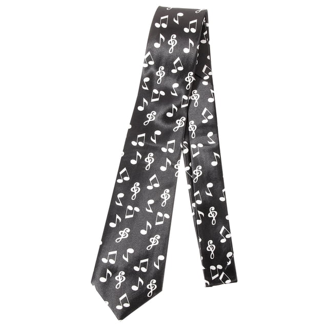 1pc 8cm Largeur Cravate Imité Soie Casual Notes Impression Cravate Mode Cravate Costumes Accessoires