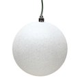 thumbnail image 1 of Vickerman N593011DG Boule d'Ornement de Noël à Capuchon Percé Pailleté Blanc de 12 Po, 1 of 2
