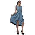 thumbnail image 2 of Moomaya Robes Asymétriques Filles Robe Portefeuille Midi Sans Manches Robes de Fête, 2 of 4