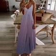 thumbnail image 1 of Ovzne Robes pour Femmes Robe de Plage Robes d'Été pour Femmes Imprimé Sans Manches Col Rond Robe Décontractée Robes Robe de Printemps Imprimée Liquidation, 1 of 5