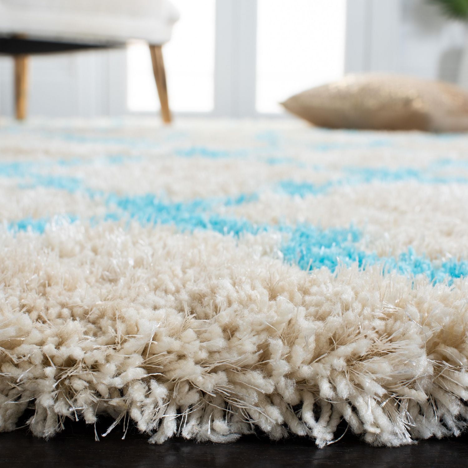 Safavieh Barcelona Anabelle Tapis Peluche Shag Géométrique