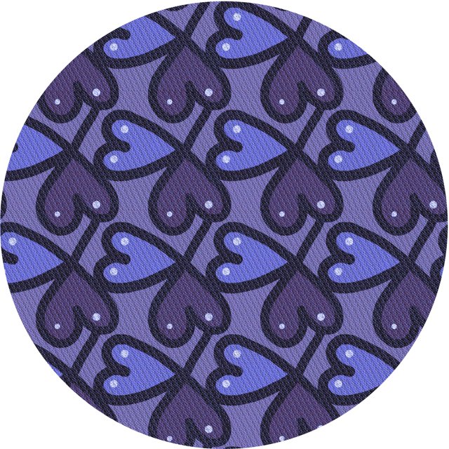 Ahgly Company Tapis d'Intérieur Rond Lavable en Machine Bleu Transitionnel, 8 Pieds Rond