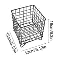 thumbnail image 3 of Iron Coffee Storage Basket Black & White | Fruit Snack Candy Organizer 6.3x5.1in | Waterproof Rust Proof Mesh | Desktop Table Decorative Bin | Durable Openwork Design | Easy Clean | Expanded Capacity, 3 of 6