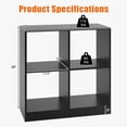 thumbnail image 4 of Giantex 4-Cube Bookcase, Freestanding Open Bookshelf, Storage Wooden Display Shelf, Black, 4 of 8