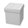 thumbnail image 1 of ITY International - Foldable Ottoman/Footrest with Storage, 15" x 15" x 15, Beige, 1 of 2