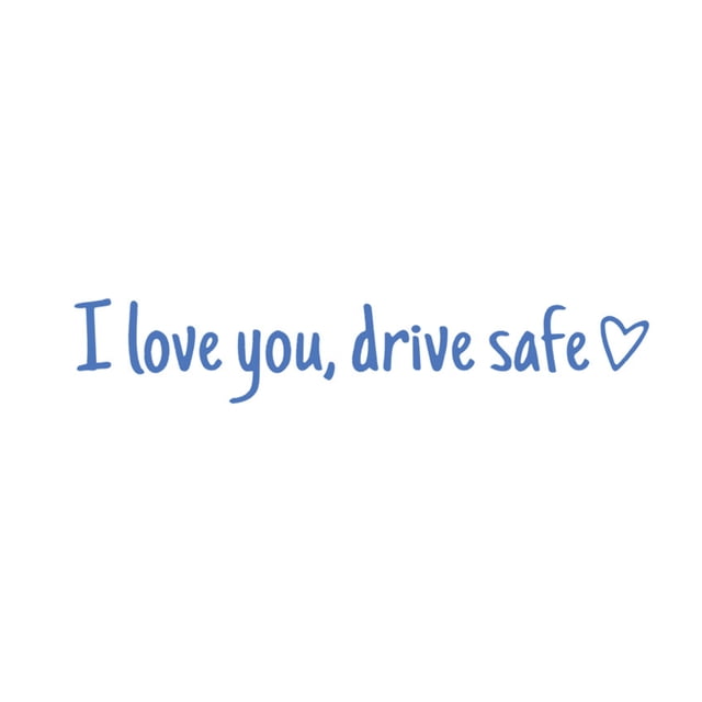 Visland I Love You Drive Safe Stickers Rear View Mirror Vinyl Decal for Women Waterproof Decorative Car Sticker Car Decal Accessories
