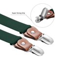 thumbnail image 2 of Buyless Fashion Leather End 2 Pack Suspenders for Men - 48" Elastic Adjustable Straps 1" - Y Shape, 2 of 7