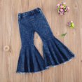 thumbnail image 4 of Fortune Jeans Évasés pour Fille 2-7 Ans Bleu Taille Haute en Denim, 4 of 7