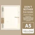 thumbnail image 2 of TopLLC 8 Ring Binder Notebook, Frosted PVC Softcover A5 Lined Writing Notebook with Tabs, Refillable 120 Pages Thicken Ruled Paper Loose Leaf Journal Notepad School Office Supplies for Students, 2 of 9