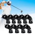 thumbnail image 2 of pitrice Golf Head Covers Mallet Putter Professionals Outdoor Training Equipment 9pcs Iron Black, 2 of 5