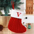 thumbnail image 1 of Christmas Decorations Outdoor Indoor,Christmas Decorations For Home,Cute Letters Christmas Stocking Decoration Christmas Tree Pendant Christmas Style Wool Knitted Socks Decoration Props, 1 of 3