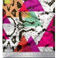 thumbnail image 1 of Soimoi polyester Crepe Fabric Animal Skin & Triangle Geometric Decor Fabric Printed Yard 52 Inch Wide, 1 of 3