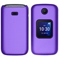 thumbnail image 3 of Étui pour Téléphone Alcatel Go Flip 4 / TCL Flip Pro, Étui Protecteur Rigide Mince Nakedcellphone avec Texture à Grille - Violet, 3 of 7