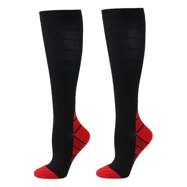 CSChome Compression Stockings 1 Pair Sports Compression Stockings High Elasticity -slip Shockproof Breathable Soft Unisex Running Travel